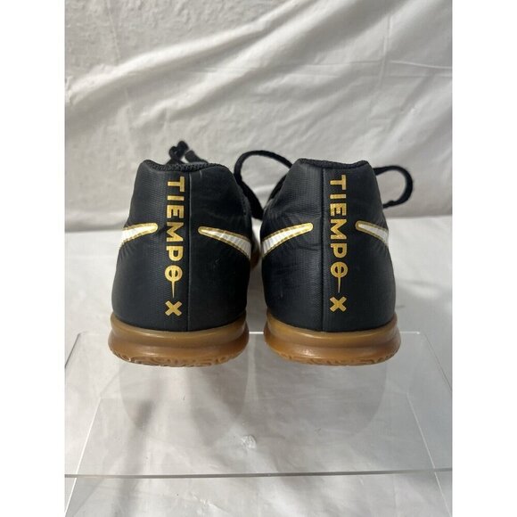 Nike Tiempo X Indoor Soccer Shoes Black/Gold Boys Size 6 Y 897735-002 - Picture 10 of 15